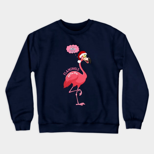 Christmas: Flamingle All The Way Crewneck Sweatshirt by DaShirtXpert